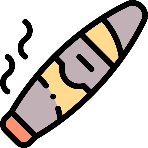 Cigar Detailed Rounded Lineal color icon