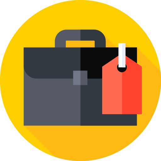 Briefcase Flat Circular Flat icon