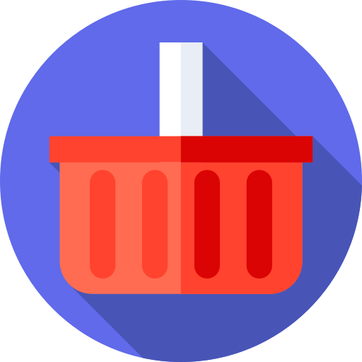 Shopping basket Flat Circular Flat icon