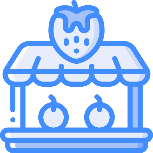 Fruit stand Basic Miscellany Blue icon