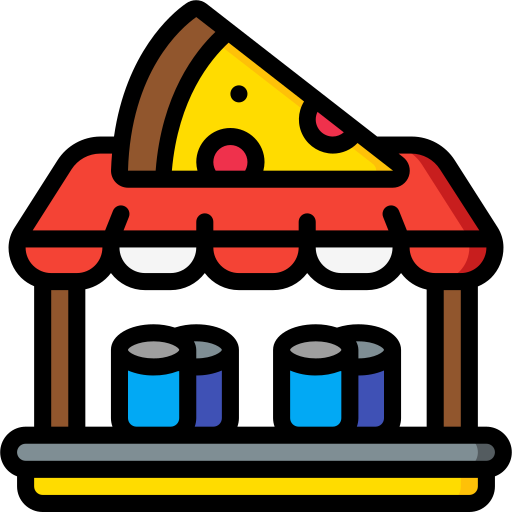 Магазин пиццы Basic Miscellany Lineal Color иконка