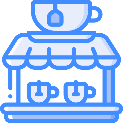 Tea shop Basic Miscellany Blue icon