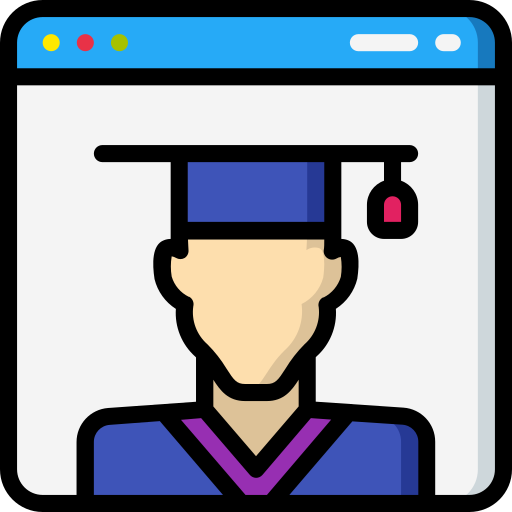 Online learning Basic Miscellany Lineal Color icon