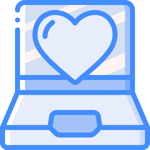 Online dating Basic Miscellany Blue icon