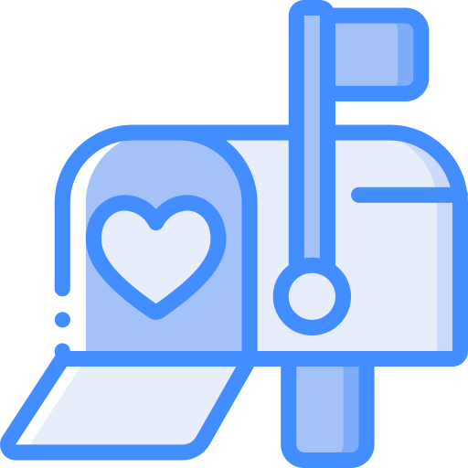 Love message Basic Miscellany Blue icon