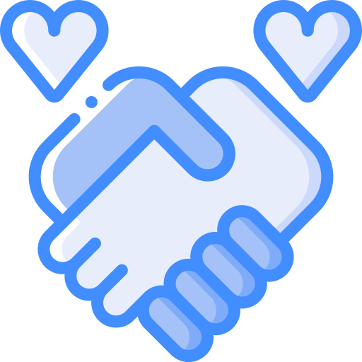 Holding Hands Basic Miscellany Blue icon