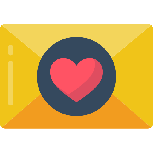 Love letter Basic Miscellany Flat icon