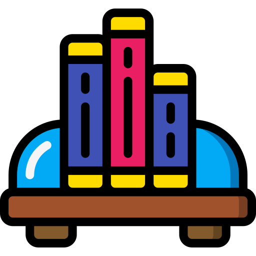 Bookshelf Basic Miscellany Lineal Color icon