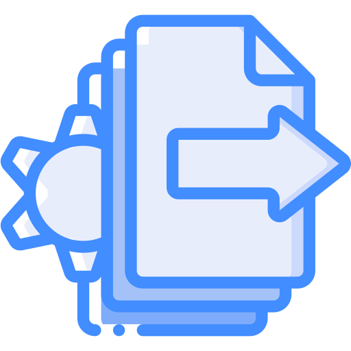 data overdracht Basic Miscellany Blue icoon