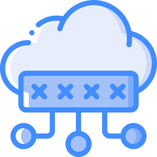 cloud computing Basic Miscellany Blue icon