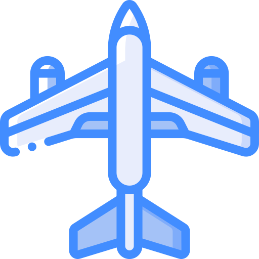 Aeroplane Basic Miscellany Blue icon