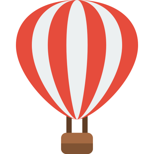 balão de ar quente Basic Miscellany Flat Ícone