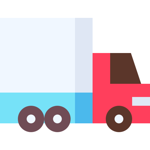 vrachtwagen Basic Straight Flat icoon