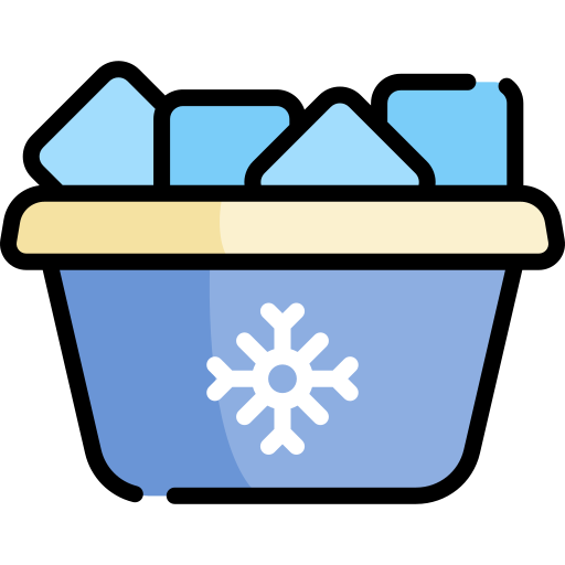 Ящик для льда Kawaii Lineal color иконка