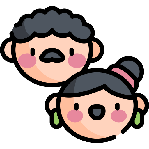Family Kawaii Lineal color icon