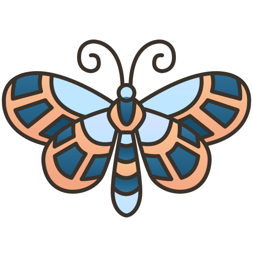 papillon Amethys Design Lineal Color Icône