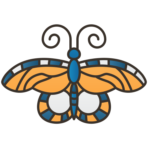 vlinder Amethys Design Lineal Color icoon