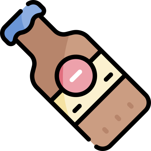alkohol Kawaii Lineal color icon