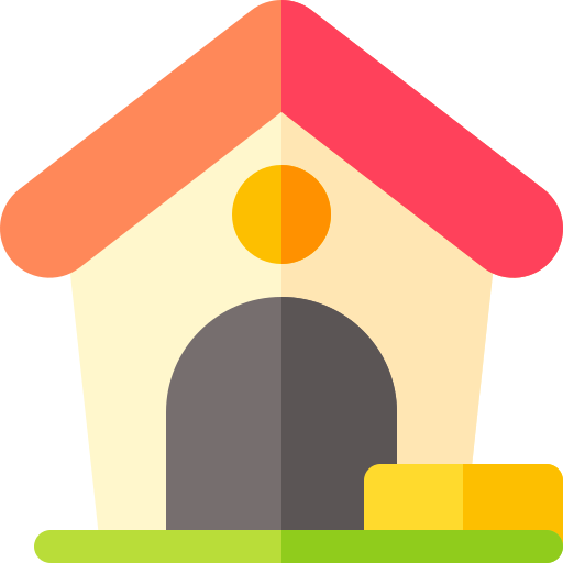 Dog house Basic Rounded Flat icon