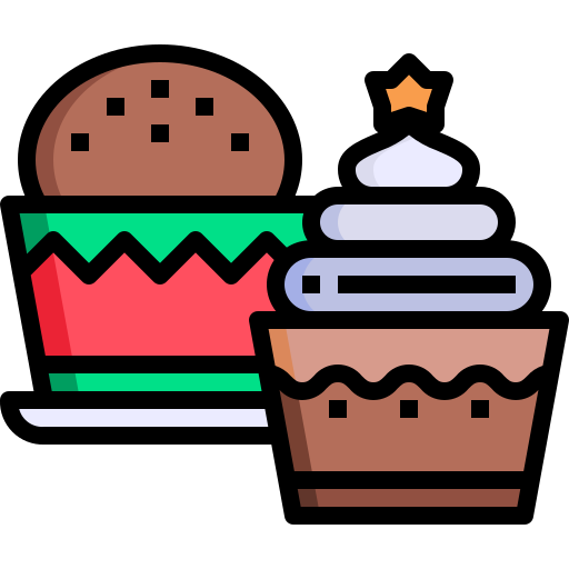 cupcake Justicon Lineal Color Icône