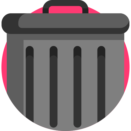 Trash Detailed Flat Circular Flat icon