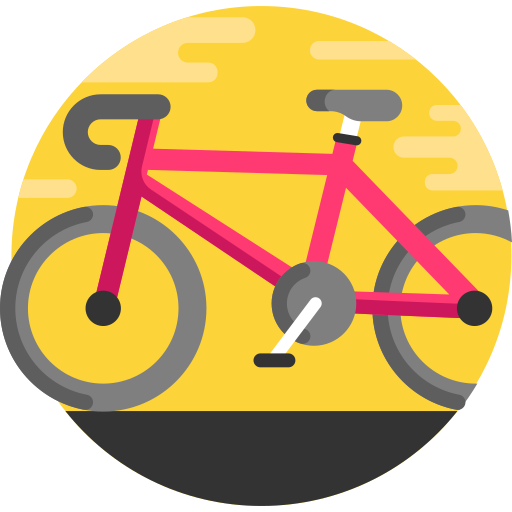 bicyclette Detailed Flat Circular Flat Icône