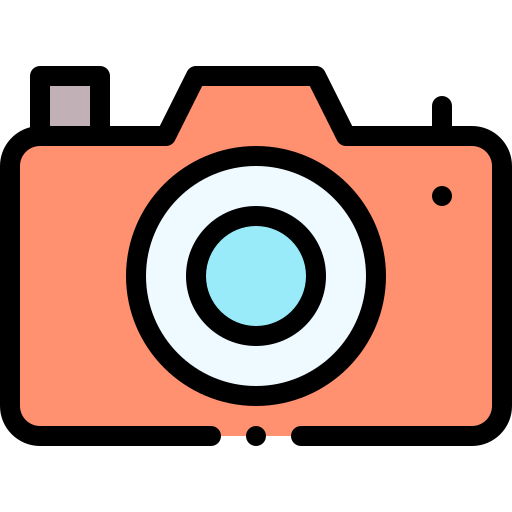 kamera Detailed Rounded Lineal color ikona