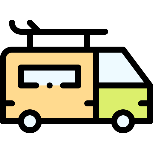 Van Detailed Rounded Lineal color icon