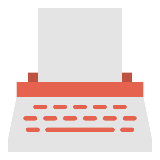 macchina da scrivere Good Ware Flat icona