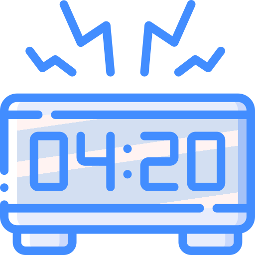 Alarm clock Basic Miscellany Blue icon