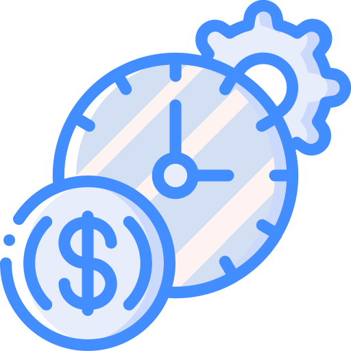 Time is money Basic Miscellany Blue icon