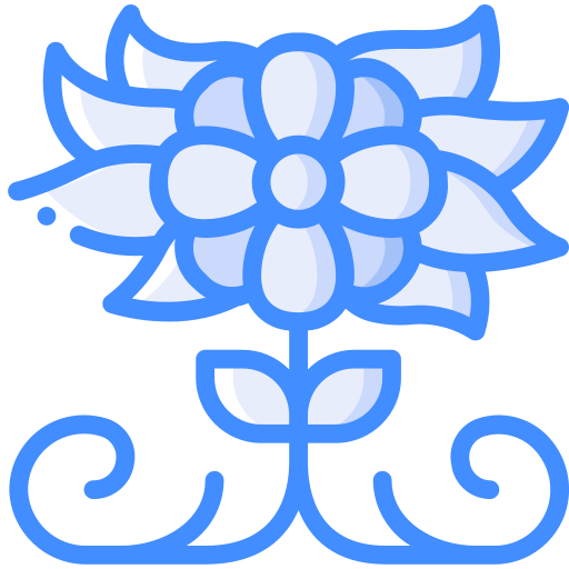 fleur Basic Miscellany Blue Icône