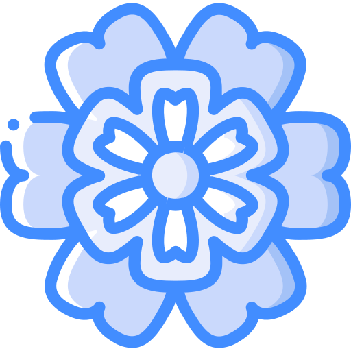 Flower Basic Miscellany Blue icon