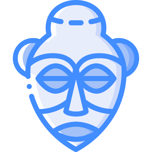 masque africain Basic Miscellany Blue Icône