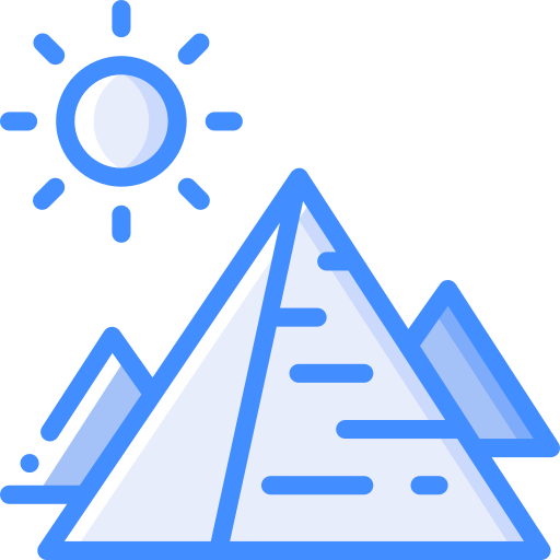 pirâmides Basic Miscellany Blue Ícone