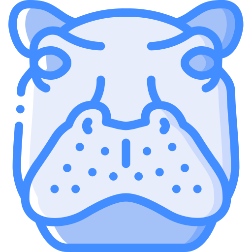 hippopotame Basic Miscellany Blue Icône