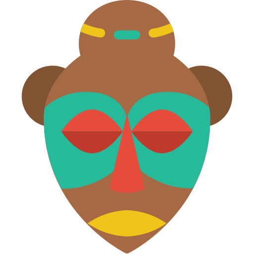afrykańska maska Basic Miscellany Flat ikona