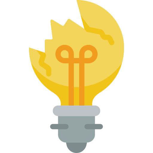 Light bulb Basic Miscellany Flat icon