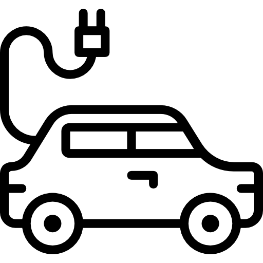 samochód elektryczny Basic Miscellany Lineal ikona