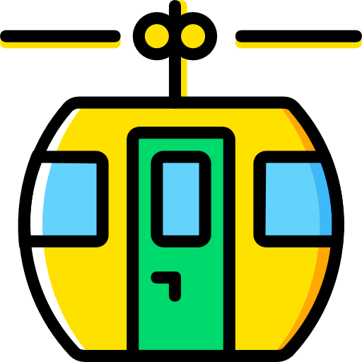 Cable car cabin Basic Miscellany Yellow icon