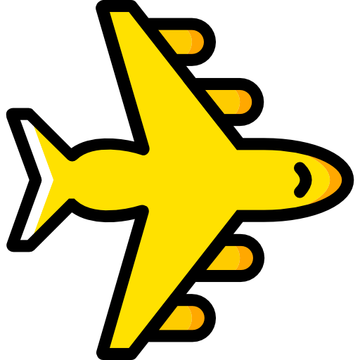 vliegtuig Basic Miscellany Yellow icoon