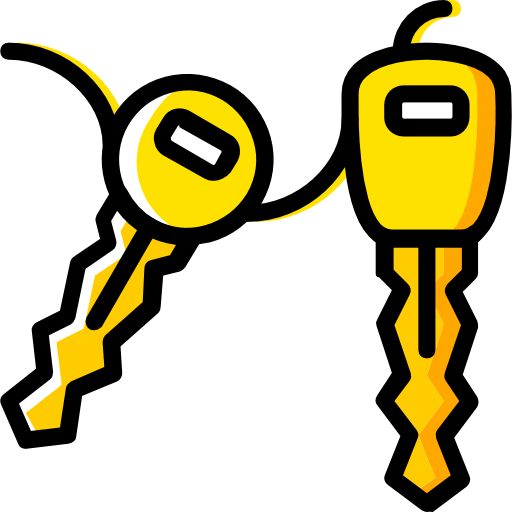 Car key Basic Miscellany Yellow icon