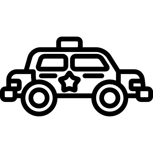 carro de policia Special Lineal Ícone