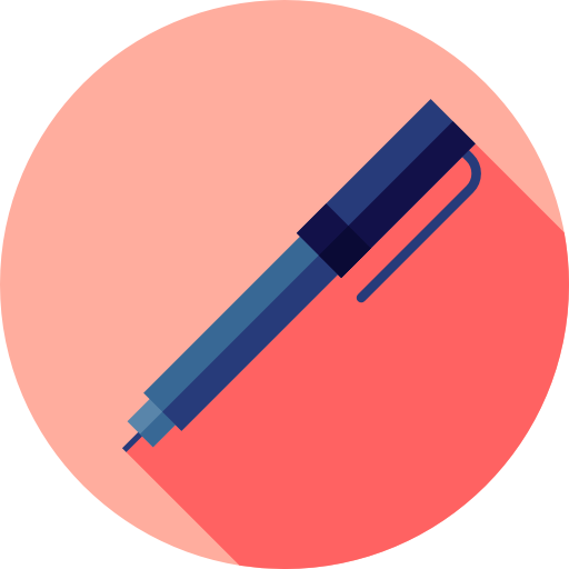 pen Flat Circular Flat icoon