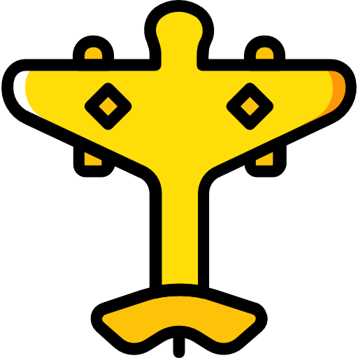 avião Basic Miscellany Yellow Ícone