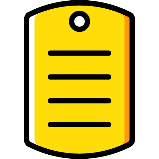 placa de identidad Basic Miscellany Yellow icono