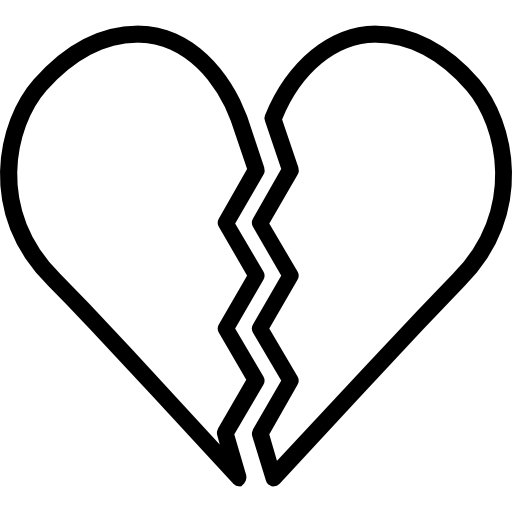 Разбитое сердце Basic Miscellany Lineal иконка
