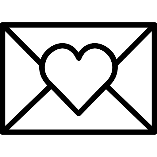 carta de amor Basic Miscellany Lineal icono