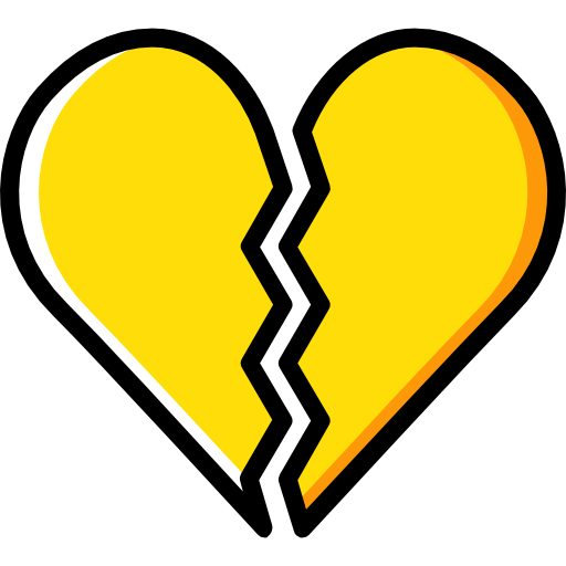 złamane serce Basic Miscellany Yellow ikona
