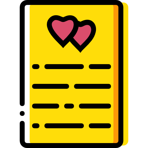 carta de amor Basic Miscellany Yellow icono